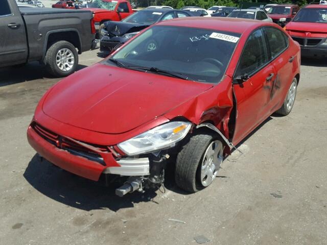 1C3CDFAA6DD306294 - 2013 DODGE DART RED photo 2