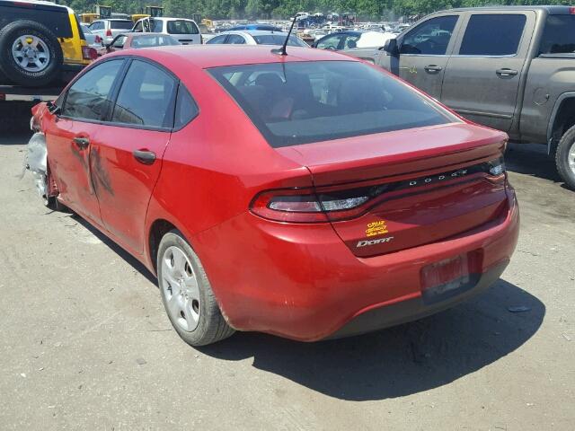 1C3CDFAA6DD306294 - 2013 DODGE DART RED photo 3