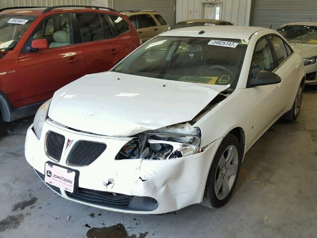 1G2ZG57B384196208 - 2008 PONTIAC G6 BASE WHITE photo 2