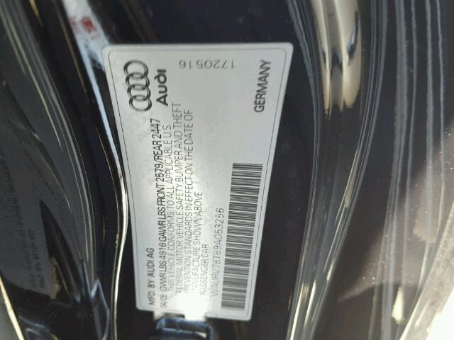 WAURV78T69A053256 - 2009 AUDI S5 QUATTRO BLACK photo 10