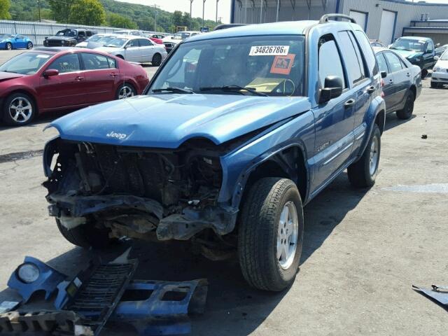 1J4GL58K63W573764 - 2003 JEEP LIBERTY LI BLUE photo 2