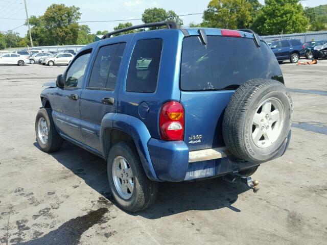 1J4GL58K63W573764 - 2003 JEEP LIBERTY LI BLUE photo 3