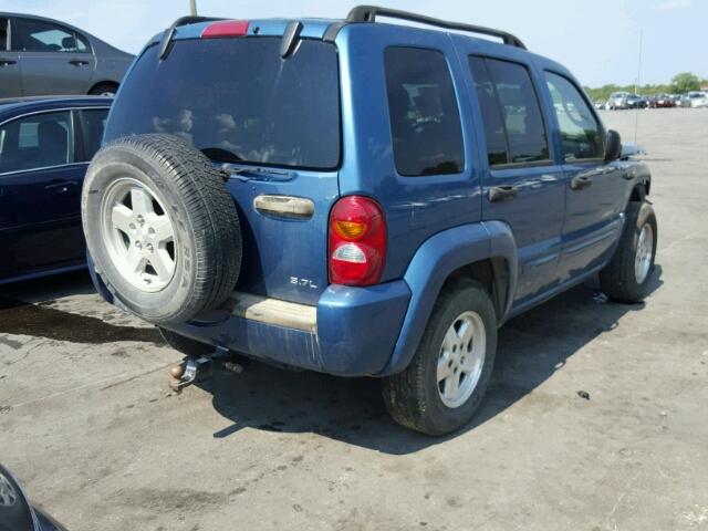 1J4GL58K63W573764 - 2003 JEEP LIBERTY LI BLUE photo 4