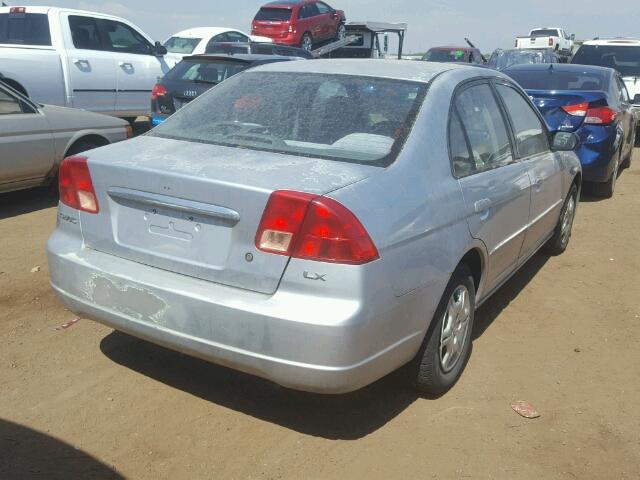 2HGES16502H603930 - 2002 HONDA CIVIC LX SILVER photo 4