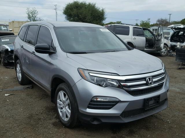 5FNYF6H17HB056211 - 2017 HONDA PILOT LX GRAY photo 1