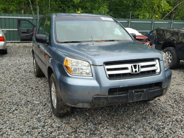 2HKYF18156H513423 - 2006 HONDA PILOT LX BLUE photo 1