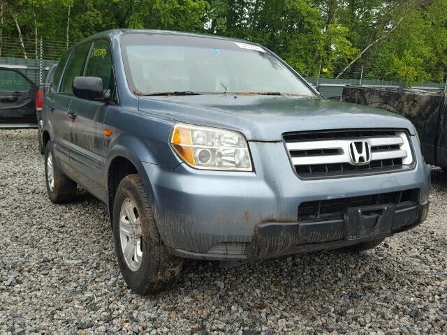 2HKYF18156H513423 - 2006 HONDA PILOT LX BLUE photo 9