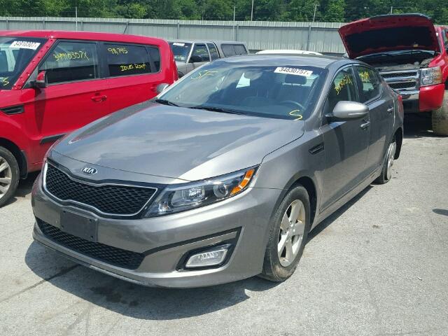 5XXGM4A76EG345805 - 2014 KIA OPTIMA LX GRAY photo 2