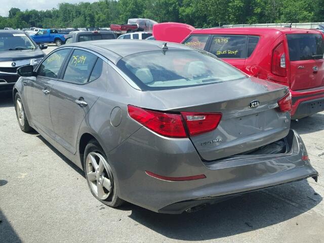 5XXGM4A76EG345805 - 2014 KIA OPTIMA LX GRAY photo 3