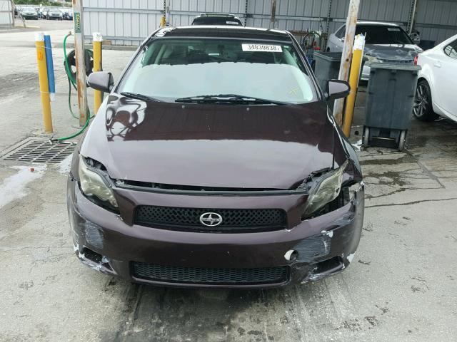 JTKDE3B75A0318799 - 2010 TOYOTA SCION TC BURGUNDY photo 9