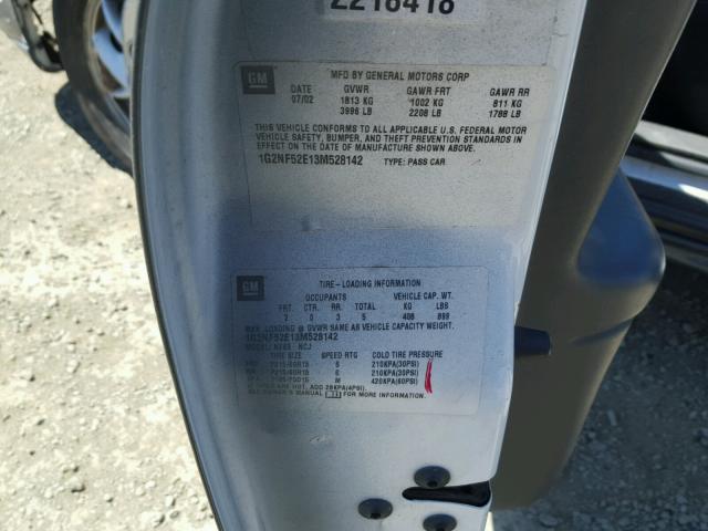 1G2NF52E13M528142 - 2003 PONTIAC GRAND AM S Boz foto 10