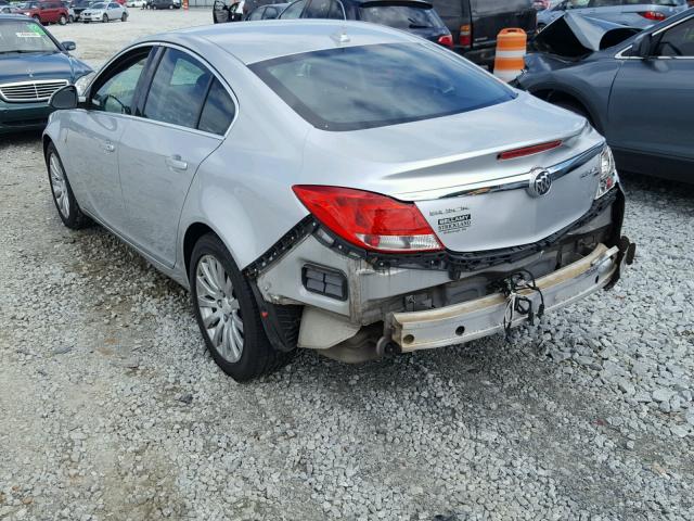 2G4GR5EC0B9181349 - 2011 BUICK REGAL CXL SILVER photo 3