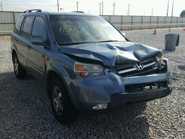 5FNYF28456B048124 - 2006 HONDA PILOT EX BLUE photo 1