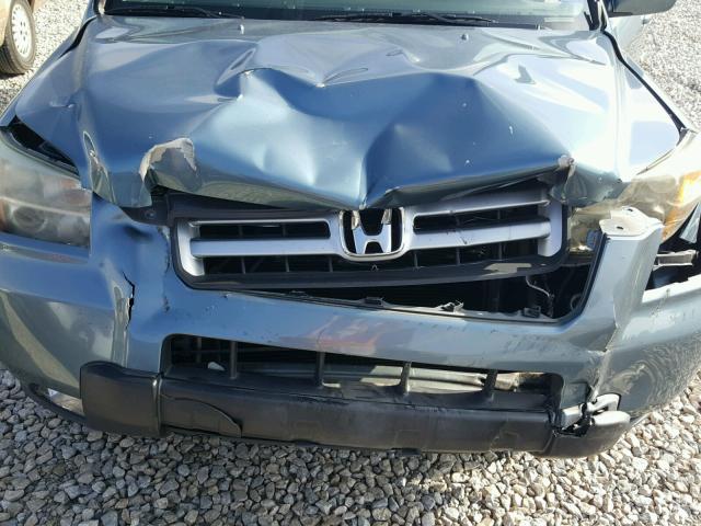 5FNYF28456B048124 - 2006 HONDA PILOT EX BLUE photo 7