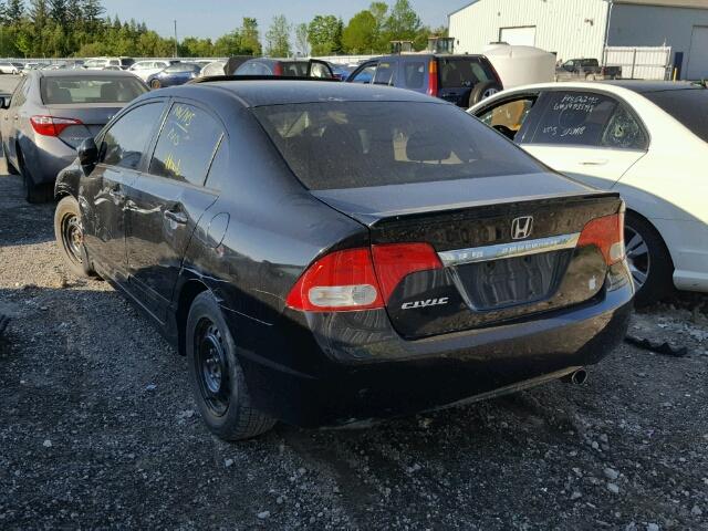 2HGFA1E65BH000778 - 2011 HONDA CIVIC LX-S BLACK photo 3