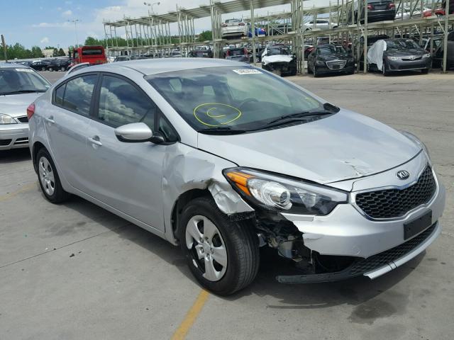 KNAFK4A63G5449892 - 2016 KIA FORTE LX SILVER photo 1