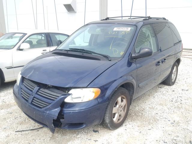 1D4GP45R56B574828 - 2006 DODGE CARAVAN SX BLUE photo 2