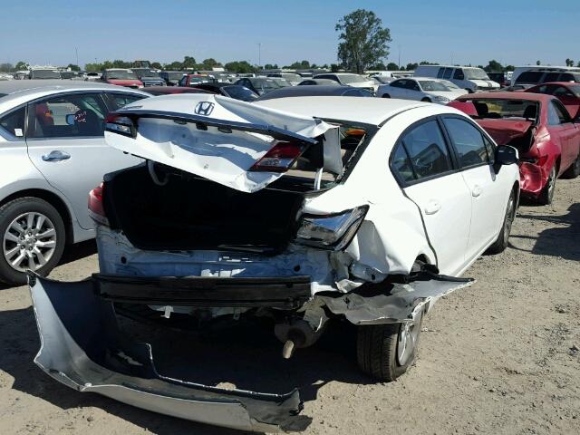 19XFB2F59DE288827 - 2013 HONDA CIVIC LX WHITE photo 4