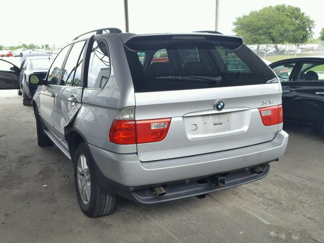 5UXFA13584LU35274 - 2004 BMW X5 3.0I GRAY photo 3