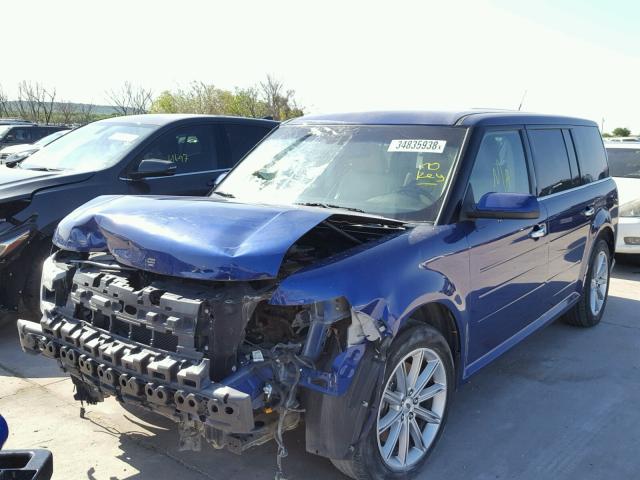 2FMGK5D84DBD07239 - 2013 FORD FLEX LIMIT BLUE photo 2