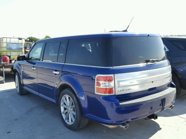 2FMGK5D84DBD07239 - 2013 FORD FLEX LIMIT BLUE photo 3