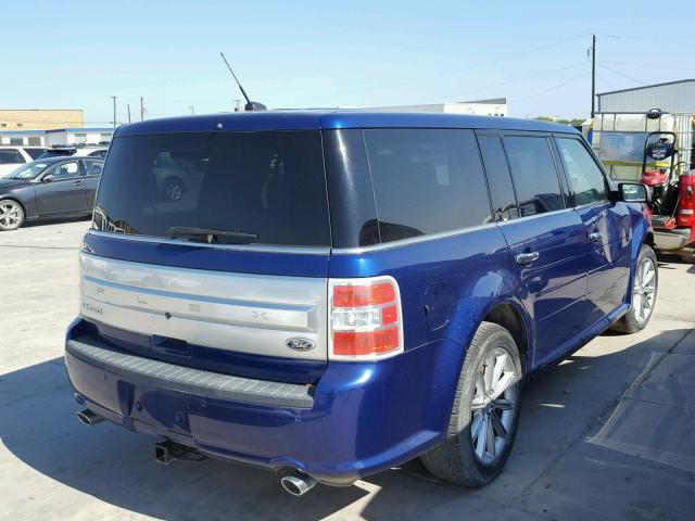 2FMGK5D84DBD07239 - 2013 FORD FLEX LIMIT Синий фото 4