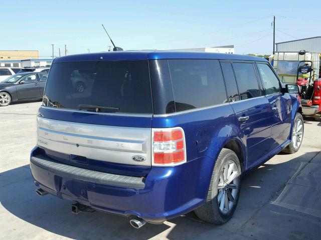 2FMGK5D84DBD07239 - 2013 FORD FLEX LIMIT BLUE photo 4