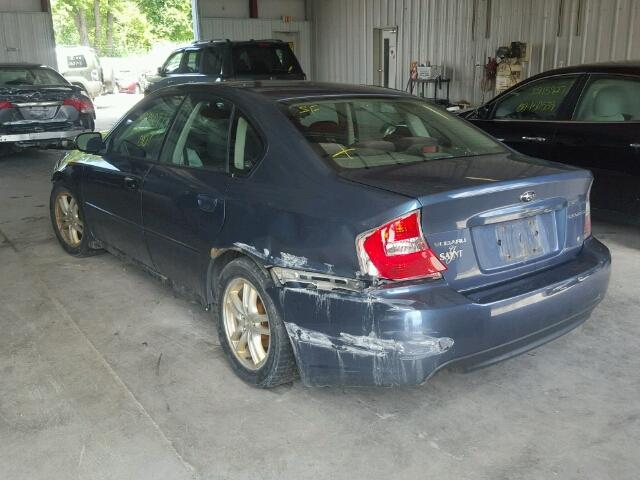 4S3BL616656211438 - 2005 SUBARU LEGACY 2.5 BLUE photo 3