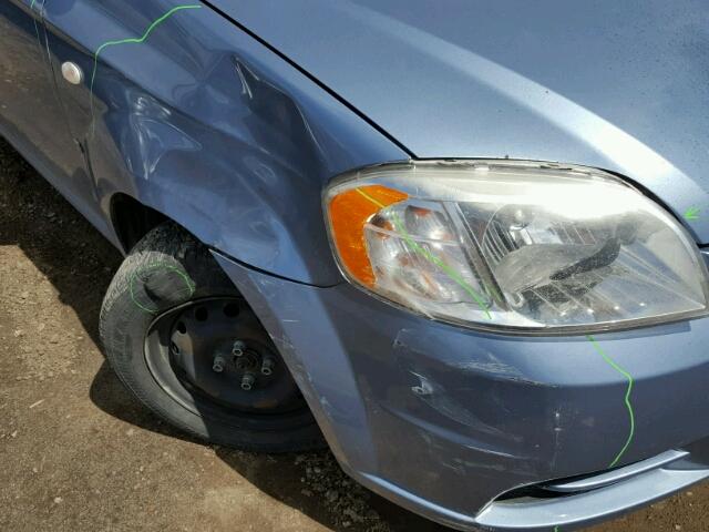 KL1TD55677B174097 - 2007 CHEVROLET AVEO BASE Mavi foto 9