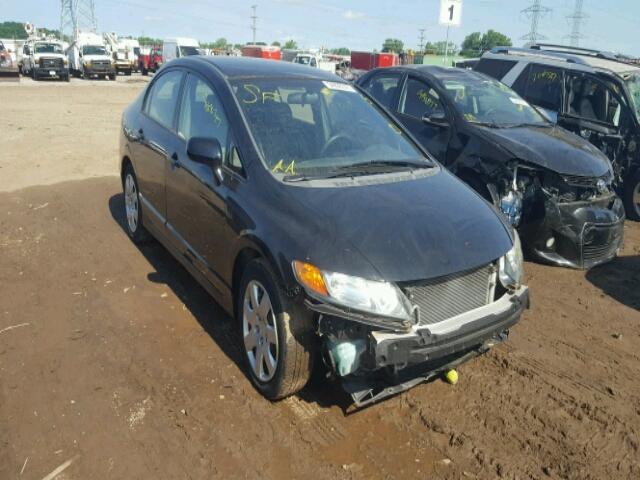 2HGFA16598H357606 - 2008 HONDA CIVIC LX BLACK photo 1