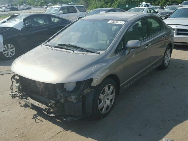 2HGFA15588H352477 - 2008 HONDA CIVIC LX GRAY photo 2