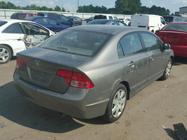 2HGFA15588H352477 - 2008 HONDA CIVIC LX GRAY photo 4