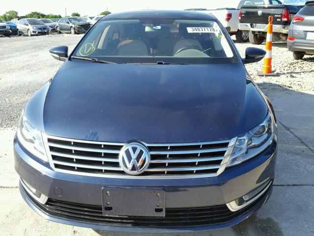 WVWHU7AN1DE501241 - 2013 VOLKSWAGEN CC LUXURY BLUE photo 9