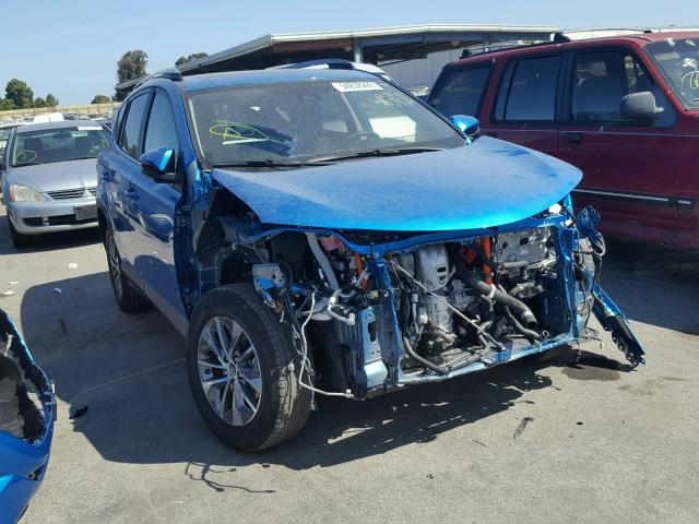 JTMRJREVXJD164072 - 2018 TOYOTA RAV4 HV LE BLUE photo 1