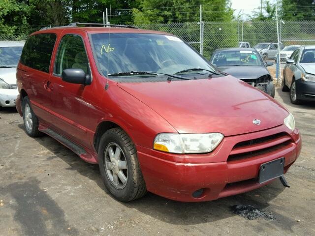 4N2ZN15T82D815444 - 2002 NISSAN QUEST GXE RED photo 1