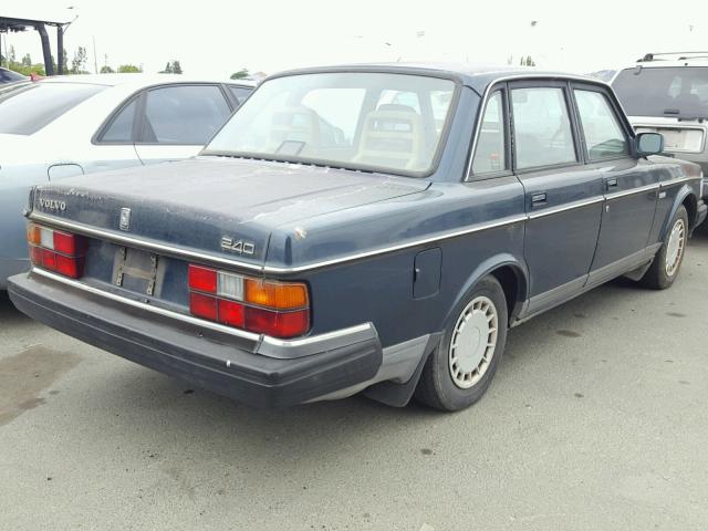 YV1AA8843M1443101 - 1991 VOLVO 240 BLUE photo 4