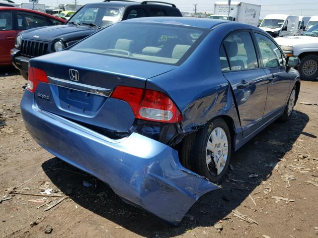 2HGFA163X9H519646 - 2009 HONDA CIVIC VP BLUE photo 4