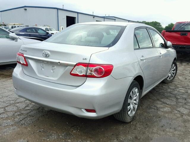 5YFBU4EE2CP016087 - 2012 TOYOTA COROLLA BA SILVER photo 4