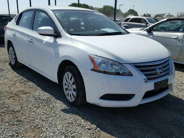 3N1AB7AP5FY356786 - 2015 NISSAN SENTRA S WHITE photo 1