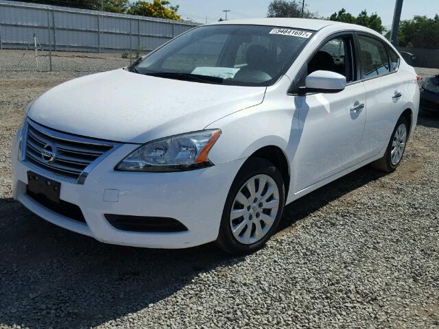 3N1AB7AP5FY356786 - 2015 NISSAN SENTRA S WHITE photo 2