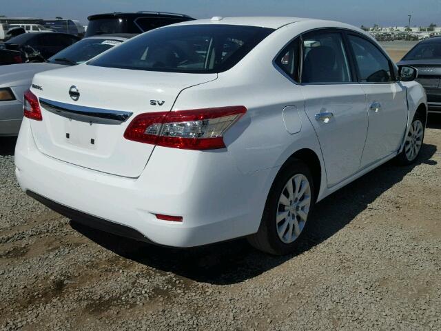 3N1AB7AP5FY356786 - 2015 NISSAN SENTRA S WHITE photo 4