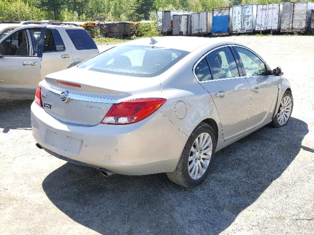 W04GW5EV0B1143049 - 2011 BUICK REGAL CXL SILVER photo 4