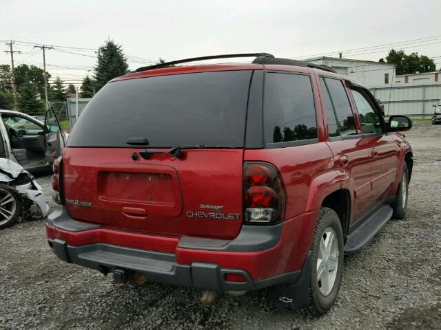 1GNDT13S232298501 - 2003 CHEVROLET TRAILBLAZE RED photo 4