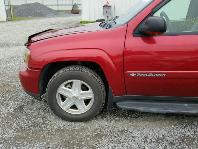 1GNDT13S232298501 - 2003 CHEVROLET TRAILBLAZE RED photo 9