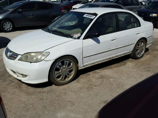 2HGES16574H512754 - 2004 HONDA CIVIC LX WHITE photo 2