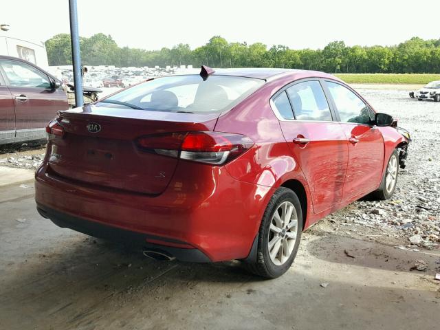 3KPFL4A73HE022565 - 2017 KIA FORTE LX RED photo 4