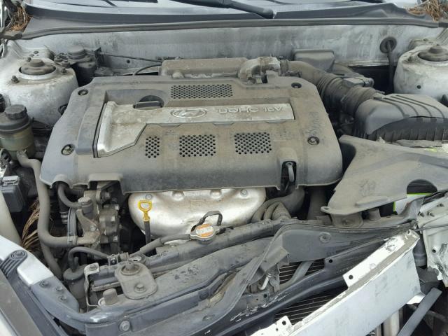 KMHHM66D77U243680 - 2007 HYUNDAI TIBURON GS SILVER photo 7