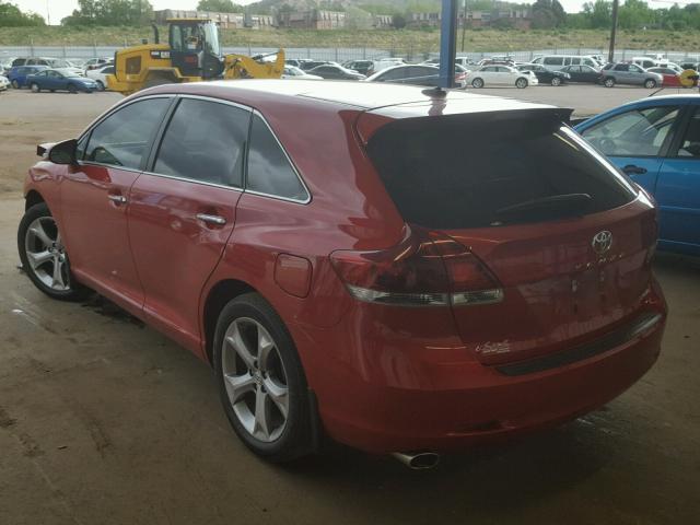 4T3BK3BB0DU095308 - 2013 TOYOTA VENZA LE RED photo 3