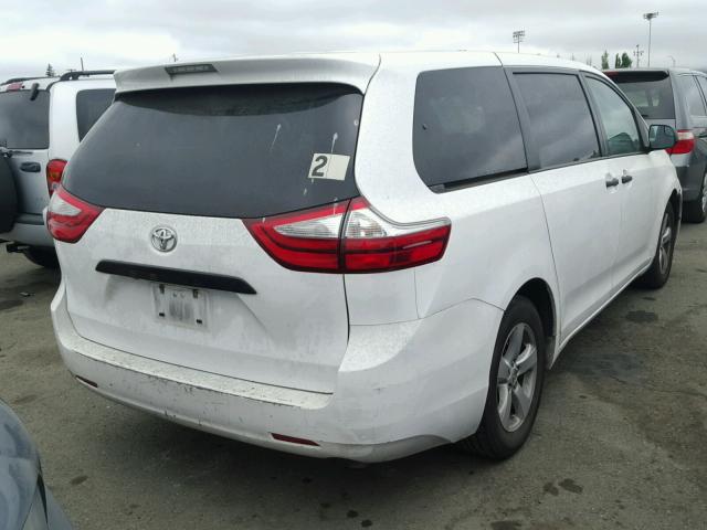 5TDZK3DC6FS596969 - 2015 TOYOTA SIENNA BAS WHITE photo 4