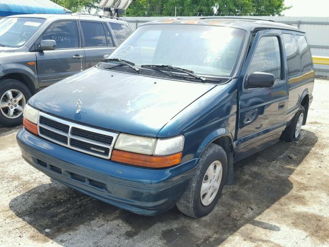 2B4GH2534SR287631 - 1995 DODGE CARAVAN GREEN photo 2